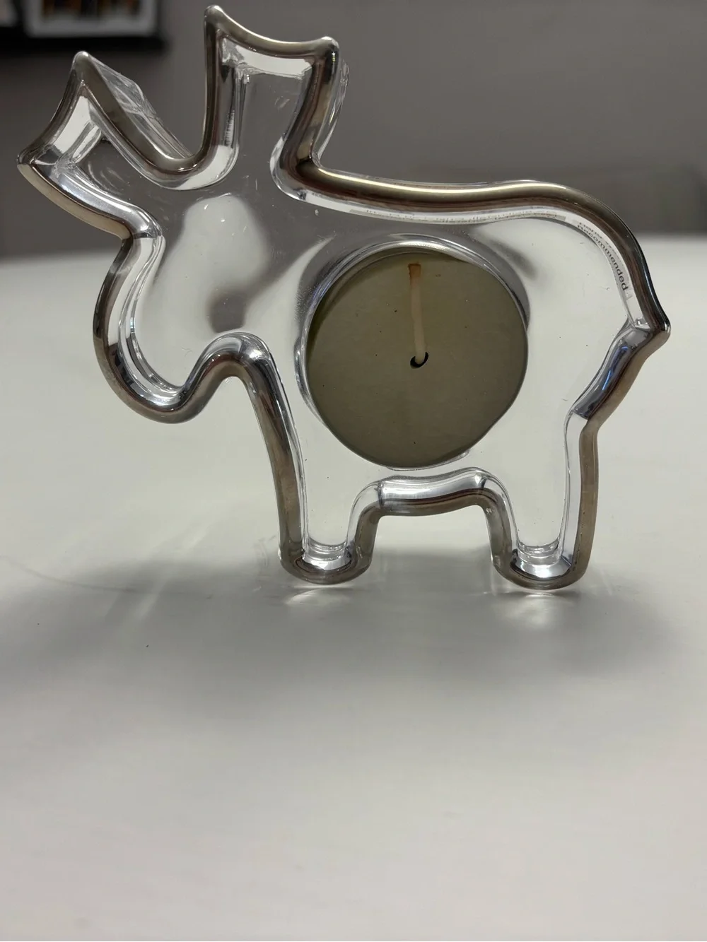 Nachtmann Clear Crystal Moose Tealight Holder